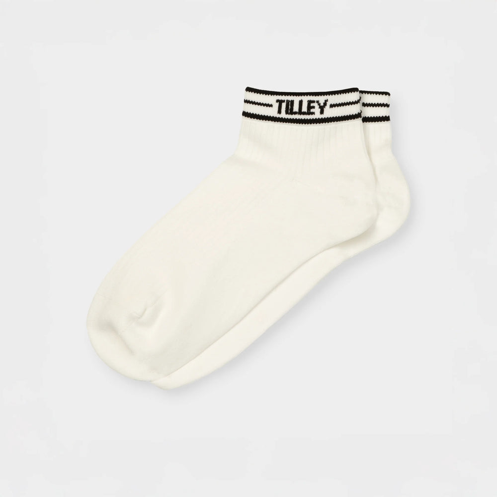 Tilley: Tipped Ankle Sock White/Black