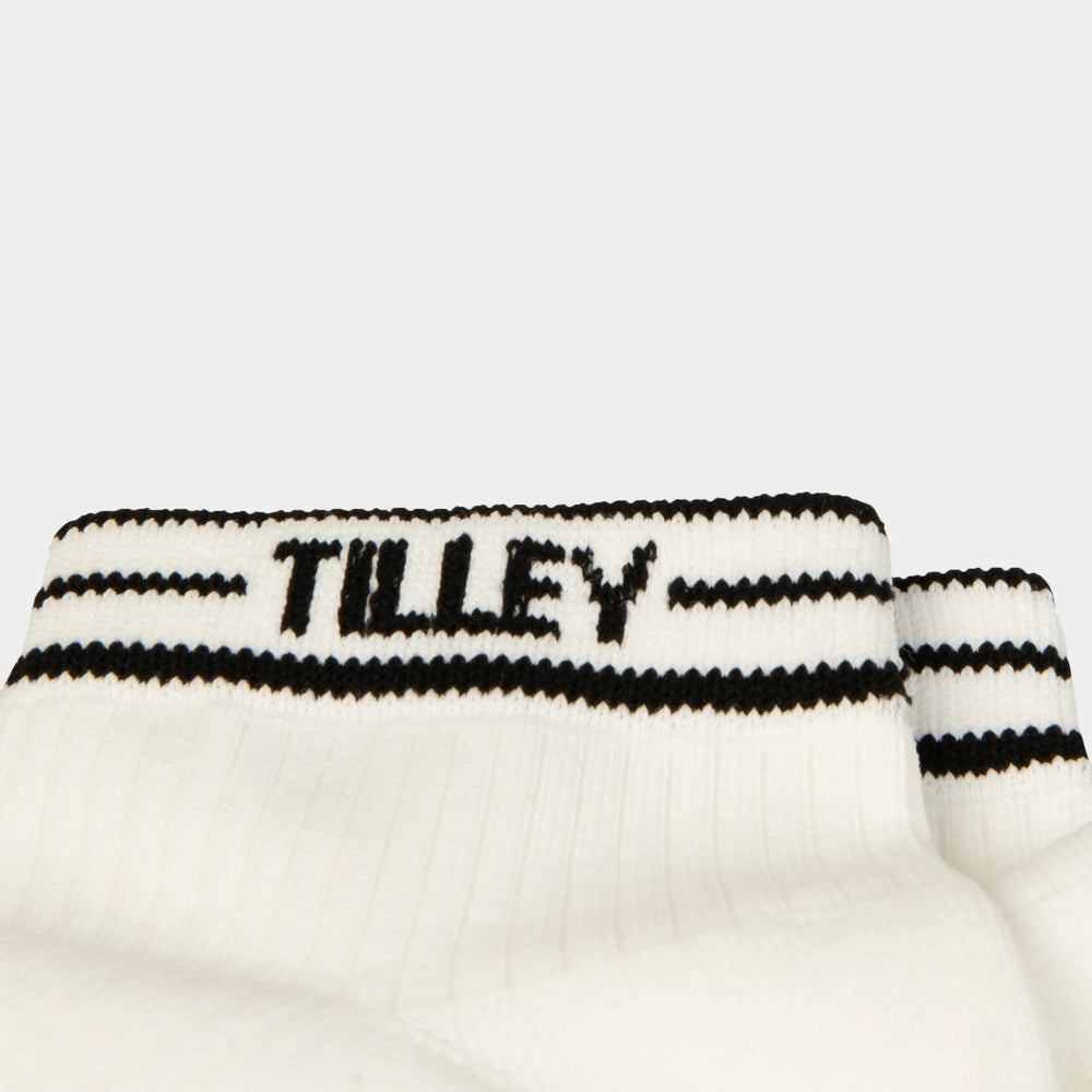 Tilley: Tipped Ankle Sock White/Black