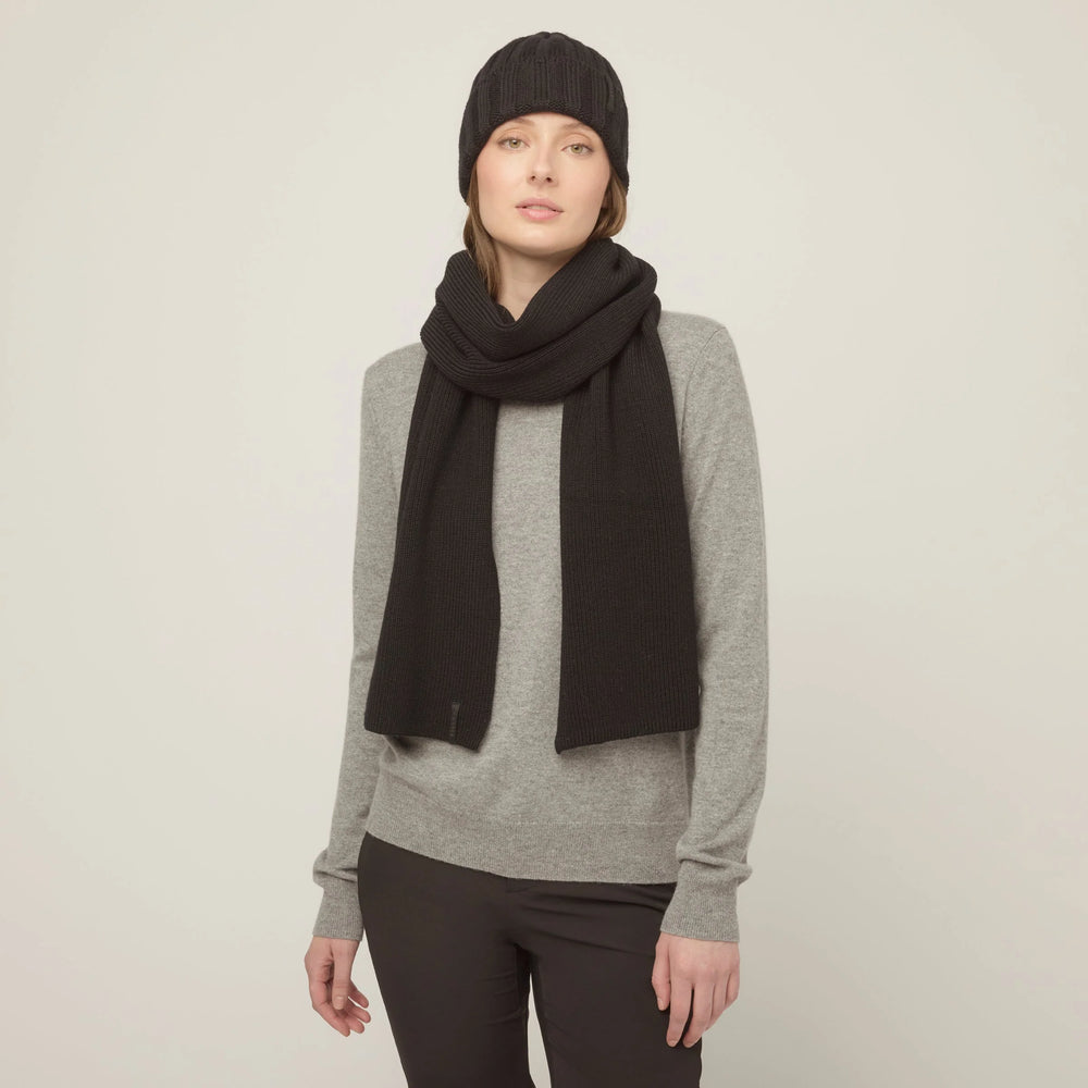 Tilley Rib Merino Scarf Black