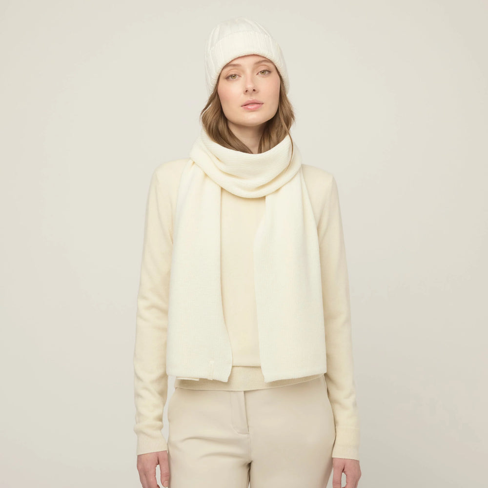 Tilley Rib Merino Scarf Cream