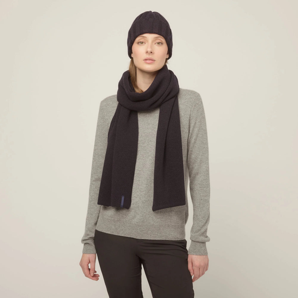 Tilley Rib Merino Scarf Navy