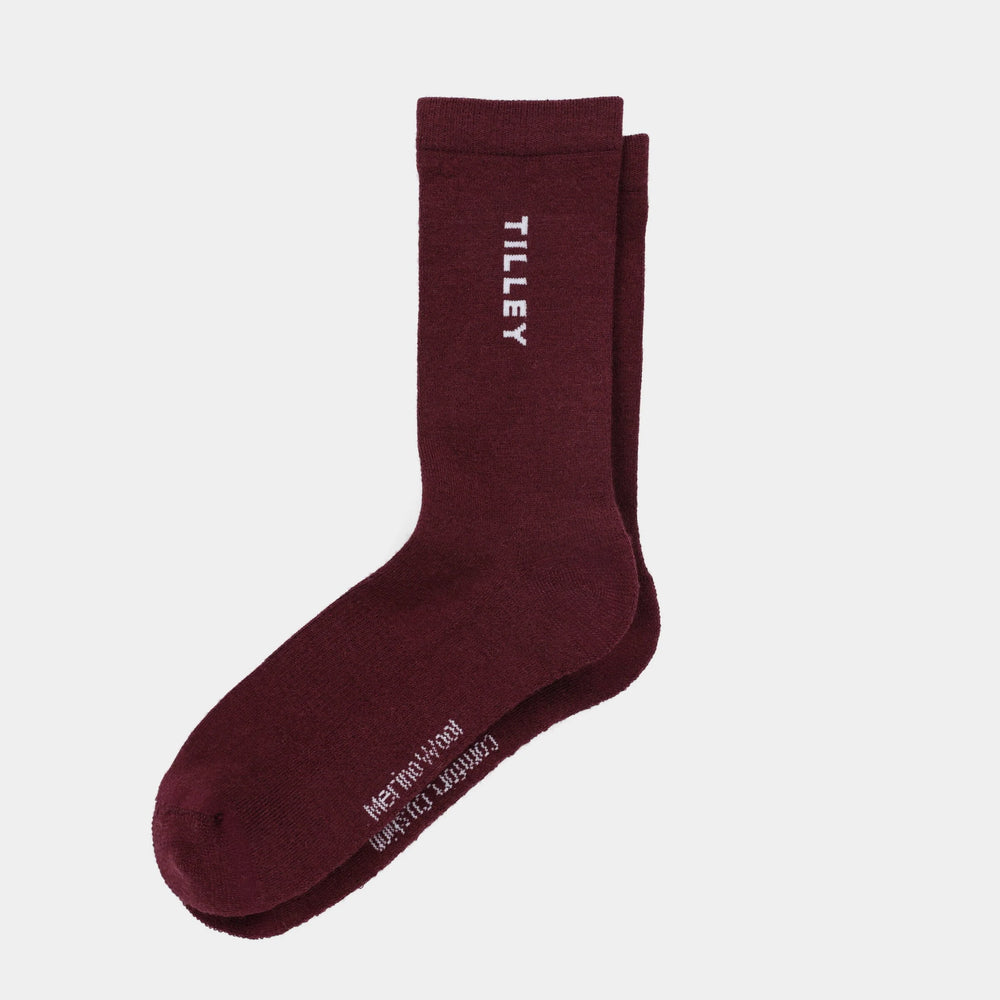Tilley Merino Outdoor Sock Mulberry