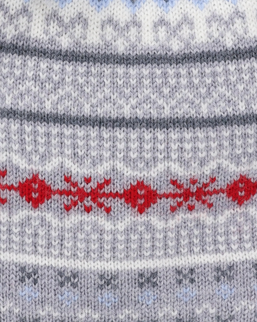 Tilley Hat-Fair Isle Cuffless Beanie Grey