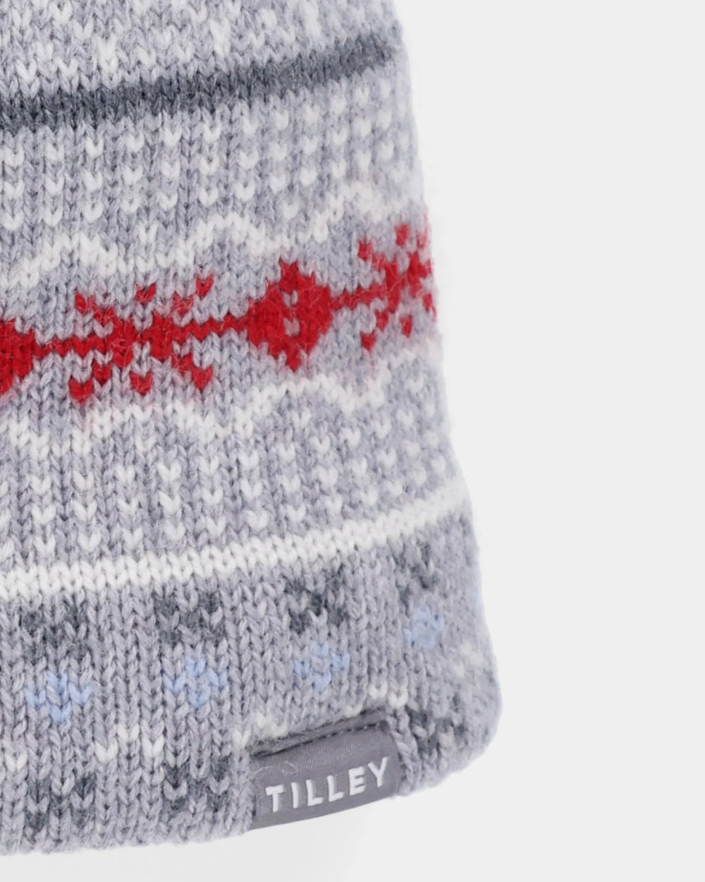 Tilley Hat-Fair Isle Cuffless Beanie Grey