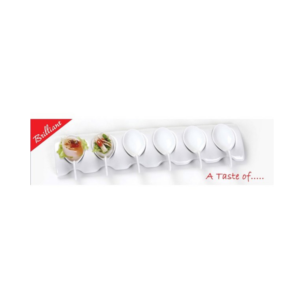ICM-Bianco MEB Tail Spoons on Tray 6pc
