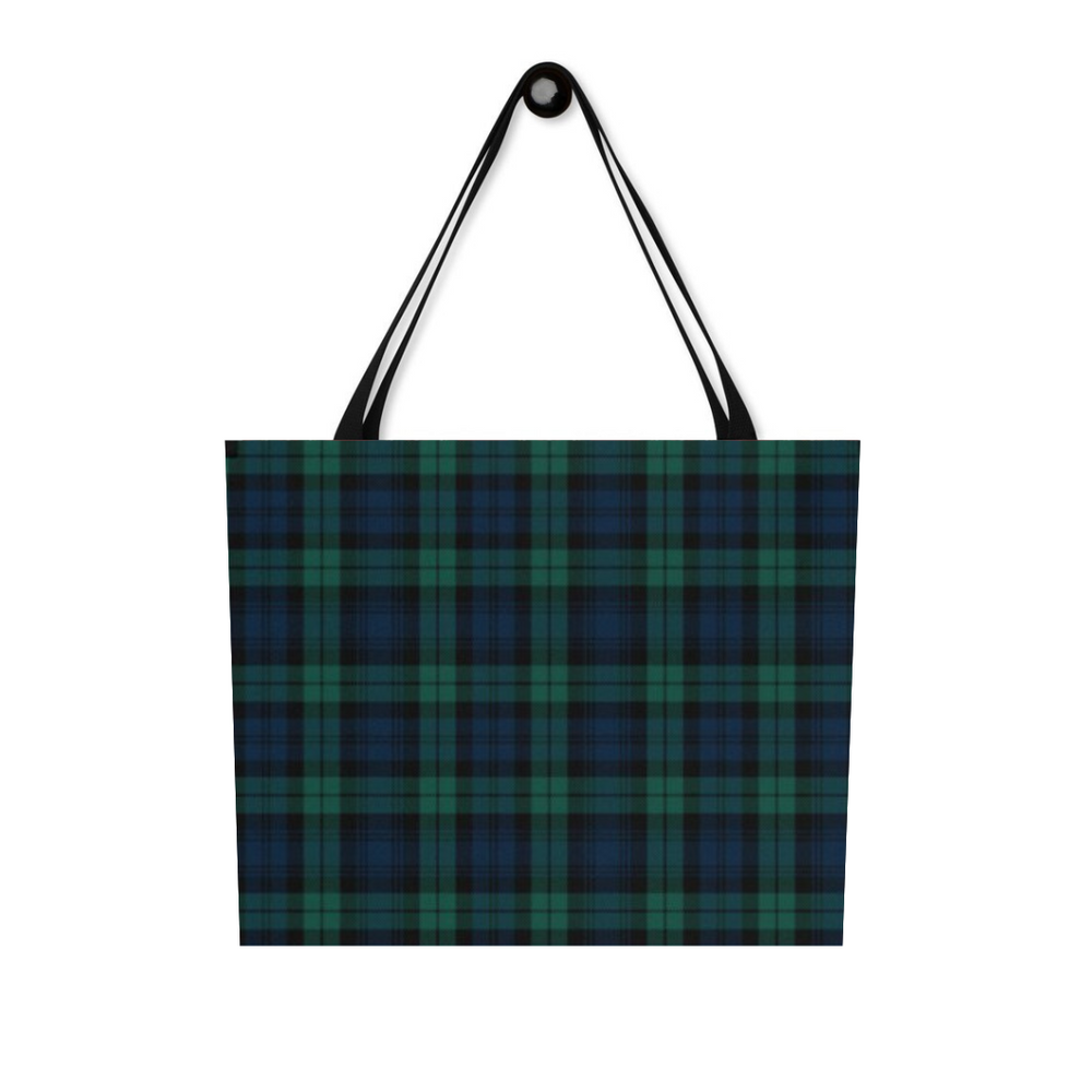 SH-Tartan Shoulder Tote Bag