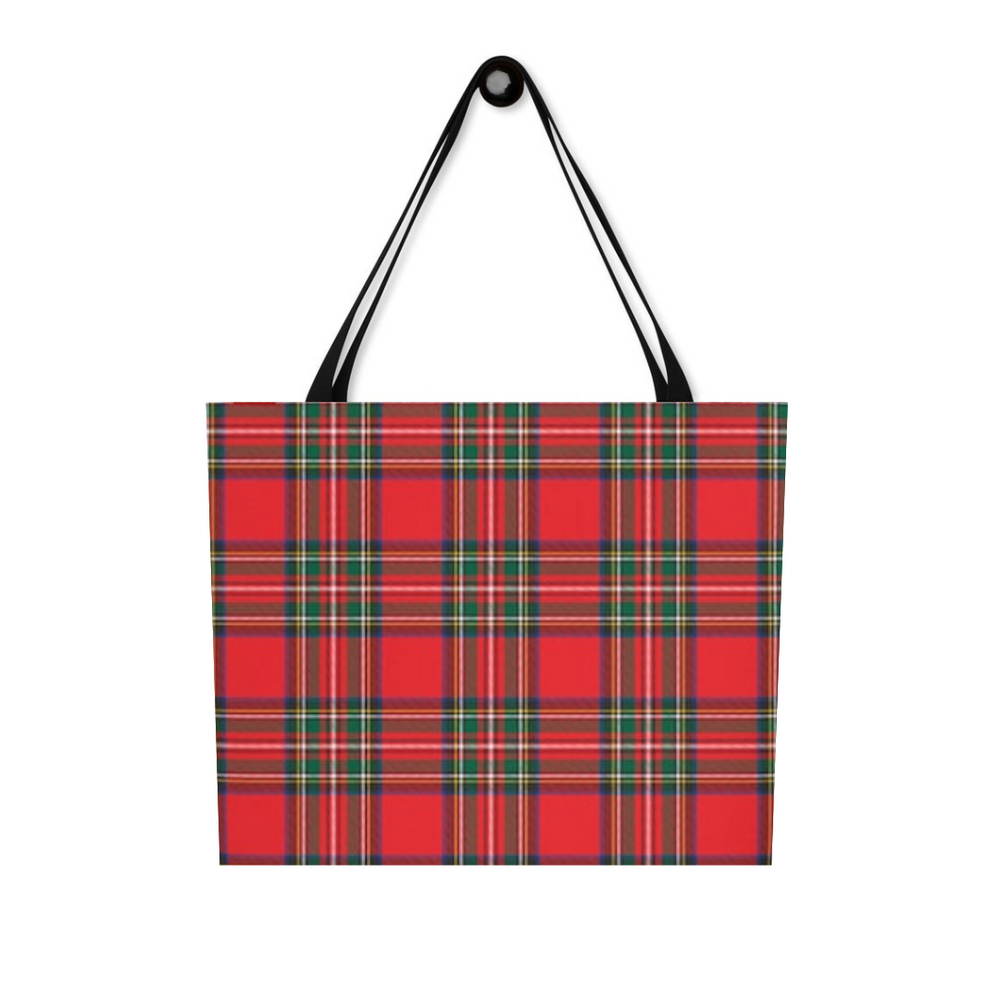 SH-Tartan Shoulder Tote Bag