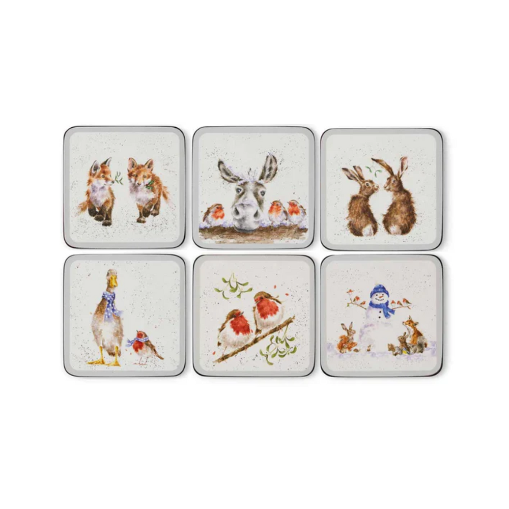 Wrendale Pimpernel Christmas Coasters Set of 6