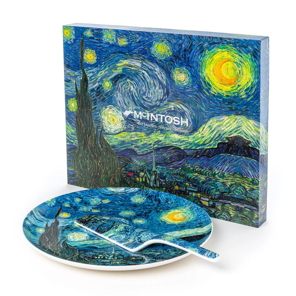 Van Gogh Starry Night Cake Plate & Server