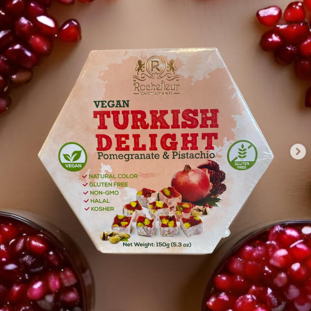 Vegan Turkish Delight Pomegranate & Pistachio 150g