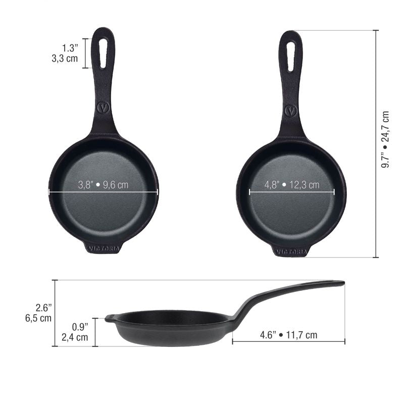 Victoria Cast Iron Mini Skillet 4.5"