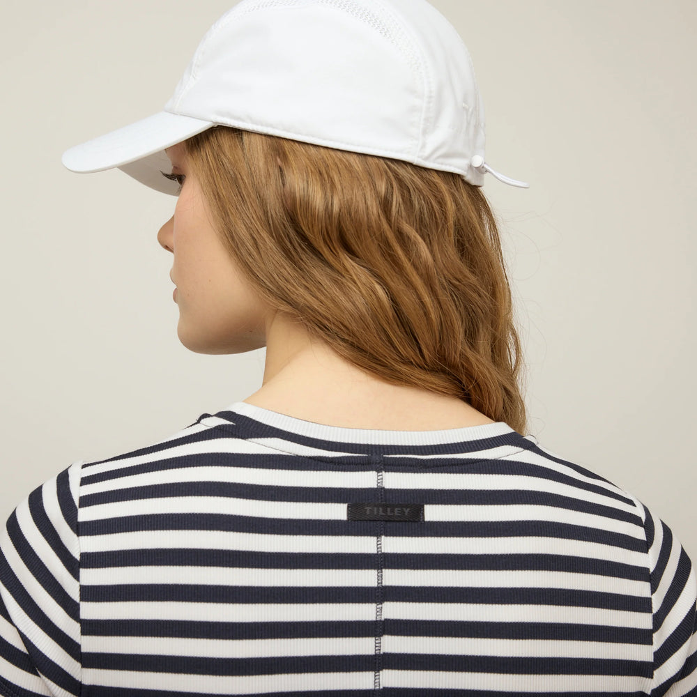 Tilley Short Sleeve Rib Tee Navy/White Stripe