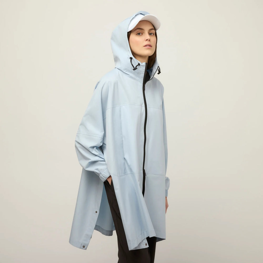 Tilley Packable Hooded  Poncho Ice Blue