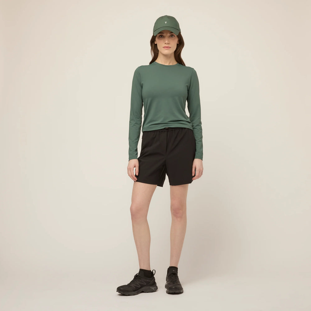 Tilley Wanderer Pull On Short Black
