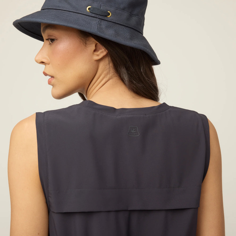 Tilley Tech Slk Midi Dress Navy