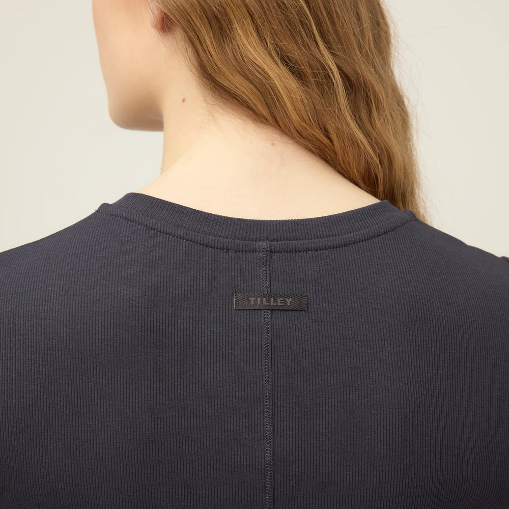 Tilley Short Sleeve Rib Tee Navy