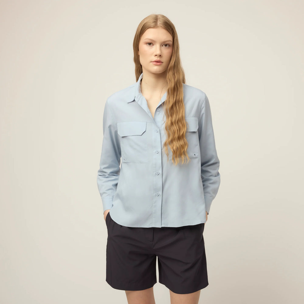 Tilley Long Sleeve Quick-Dry UPF Safari Shirt Ice Blue