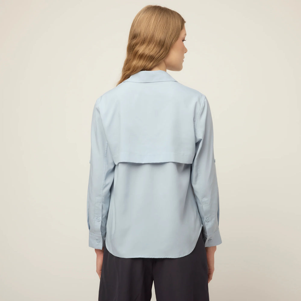 Tilley Long Sleeve Quick-Dry UPF Safari Shirt Ice Blue