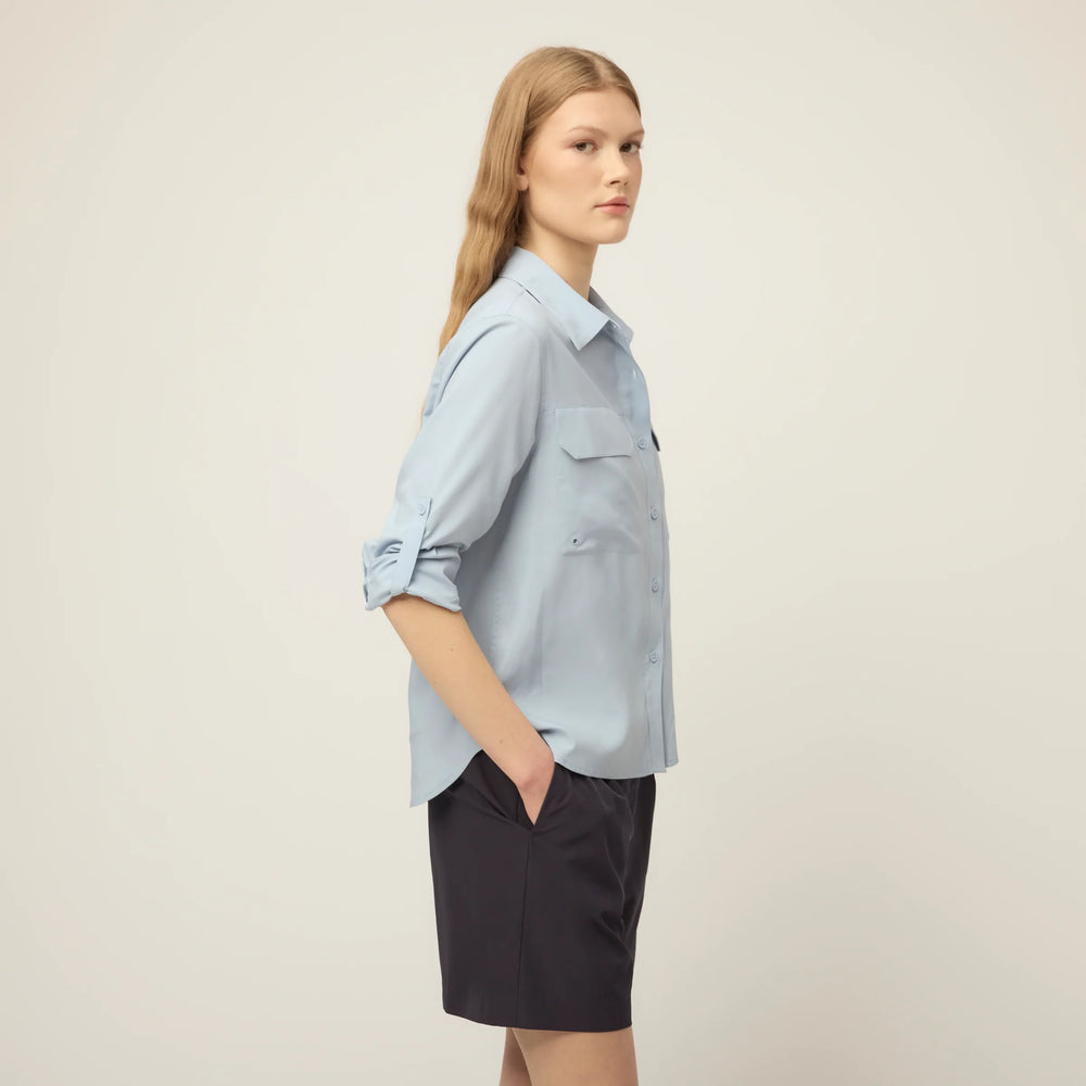 Tilley Long Sleeve Quick-Dry UPF Safari Shirt Ice Blue
