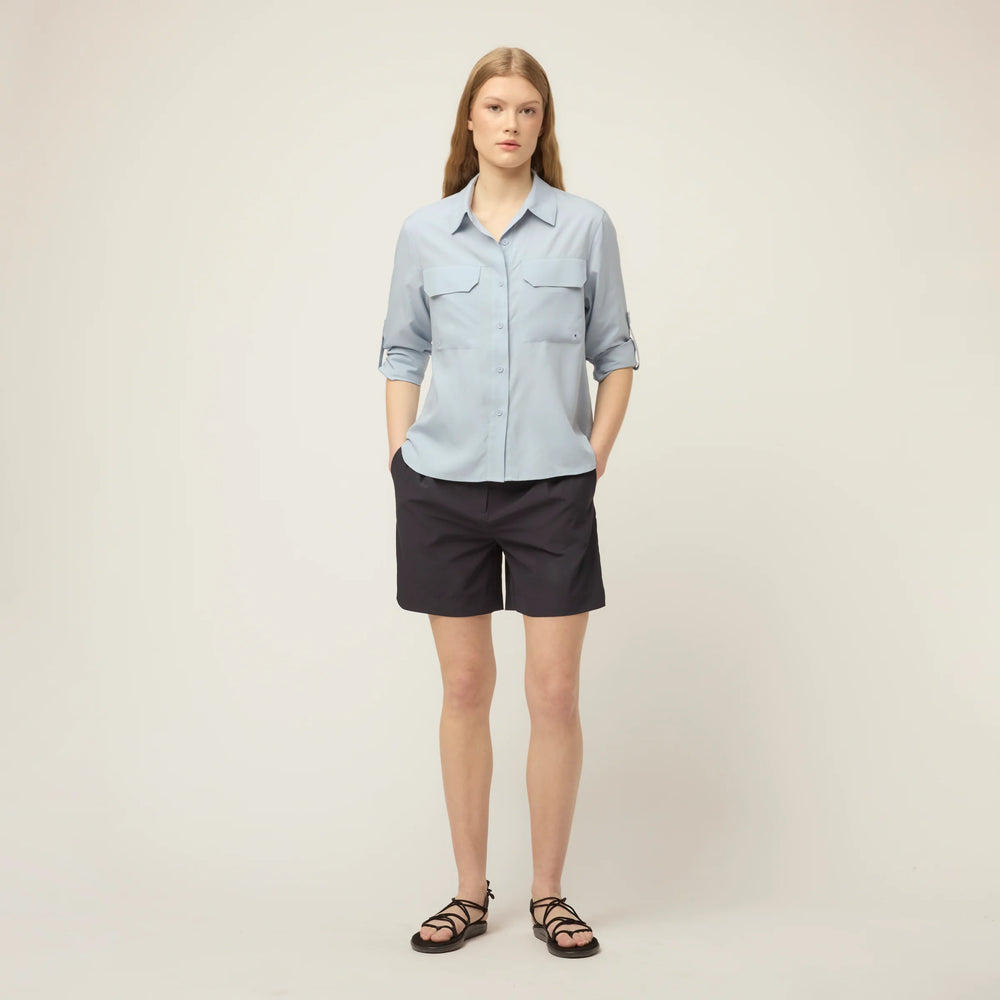 Tilley Long Sleeve Quick-Dry UPF Safari Shirt Ice Blue