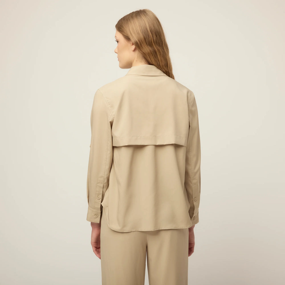 Tilley Long Sleeve Quick-Dry UPF Safari Shirt Safari Tan