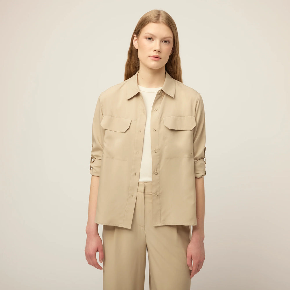 Tilley Long Sleeve Quick-Dry UPF Safari Shirt Safari Tan