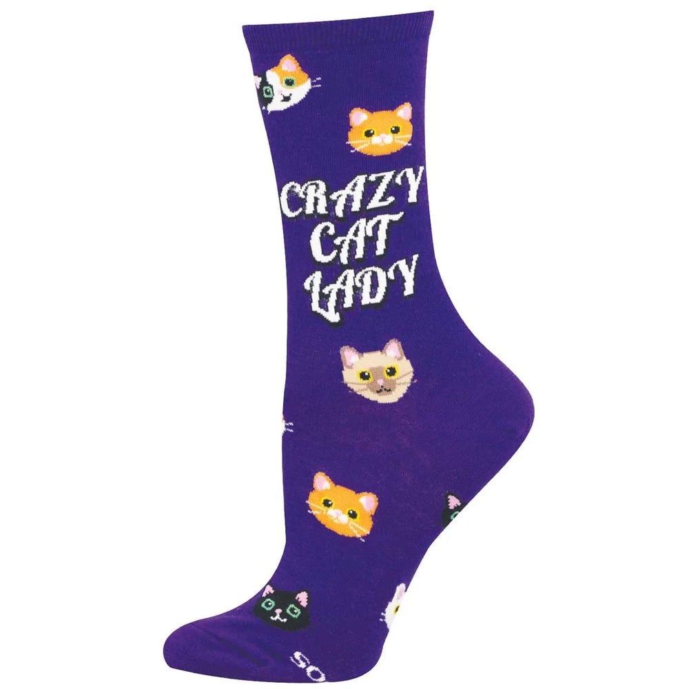 Socksmith Crazy Cat Lady - Purple