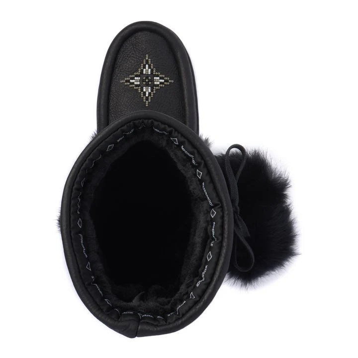 Manitobah Waterproof Snowy Owl Grain Black