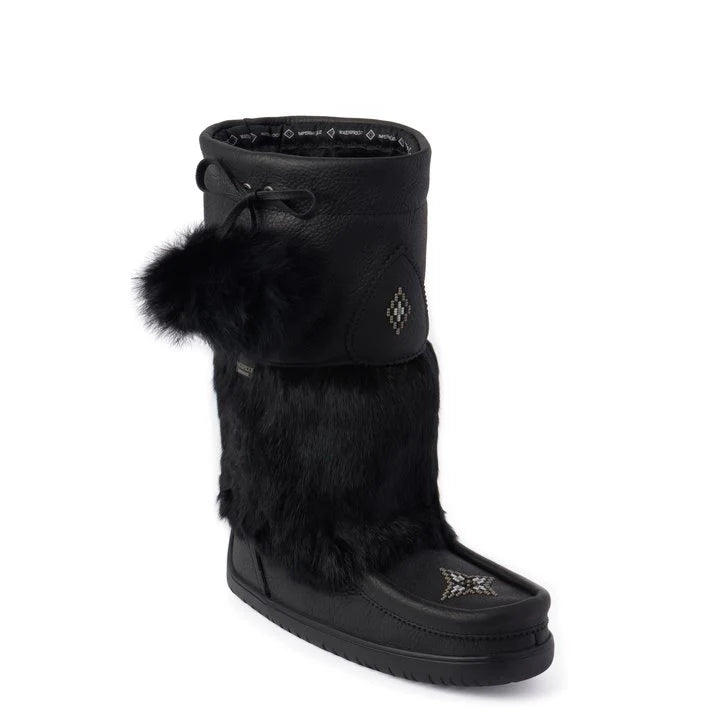 Manitobah Waterproof Snowy Owl Grain Black