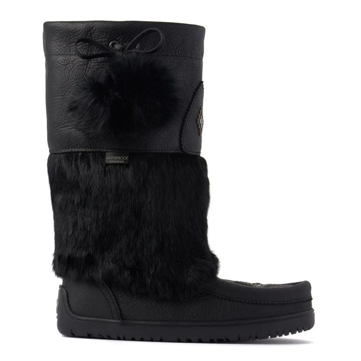 Manitobah Waterproof Snowy Owl Grain Black