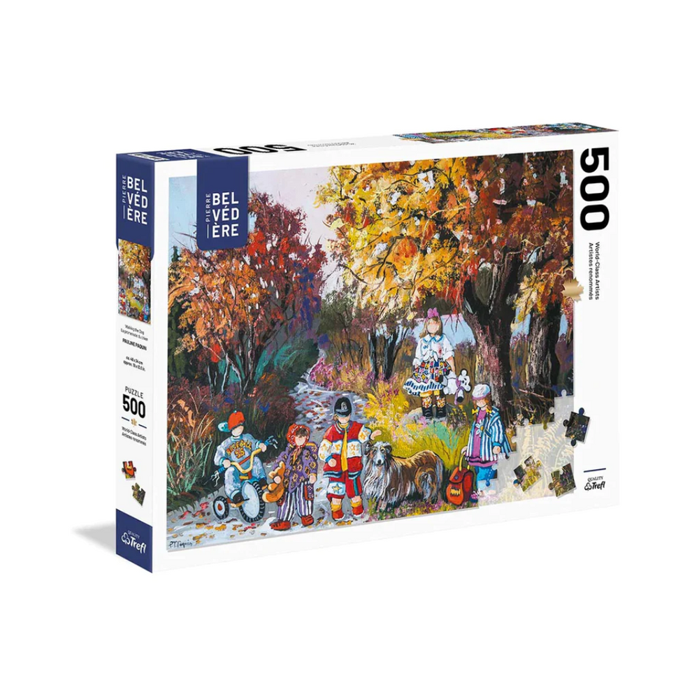 Pauline Paquin 500 Piece Puzzle-Walking the Dog