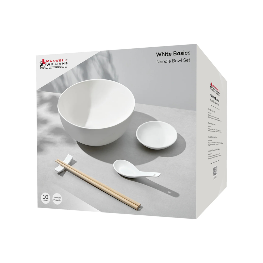 White Basics Noodle Bowl Set (10pc)