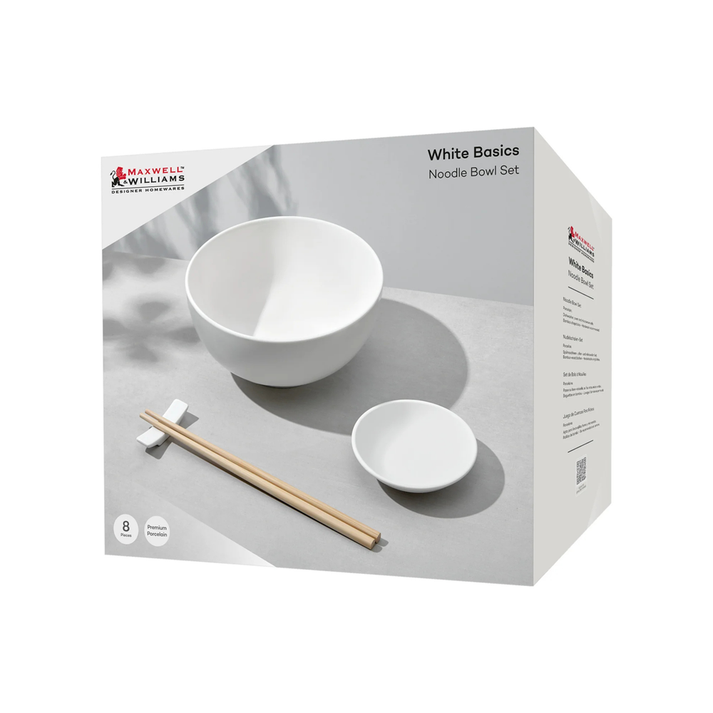 White Basics Noodle Bowl Set (8pc)