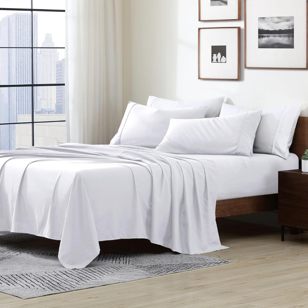The Solid 4 Piece Sheet Set - White