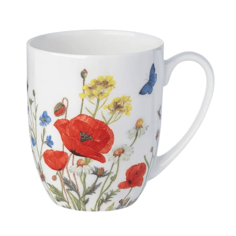 Wildflowers Red Latte Mug