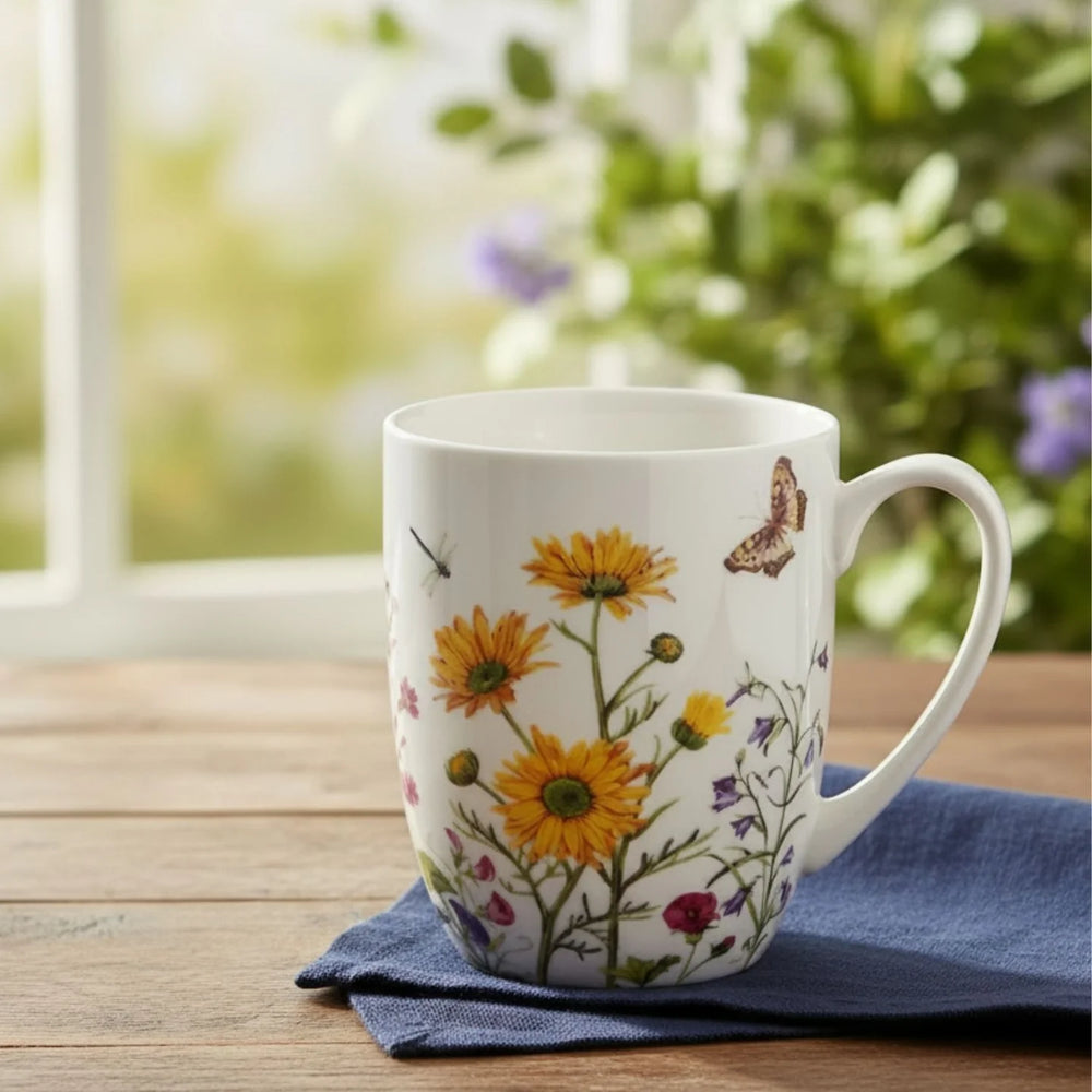 Wildflowers Yellow Latte Mug