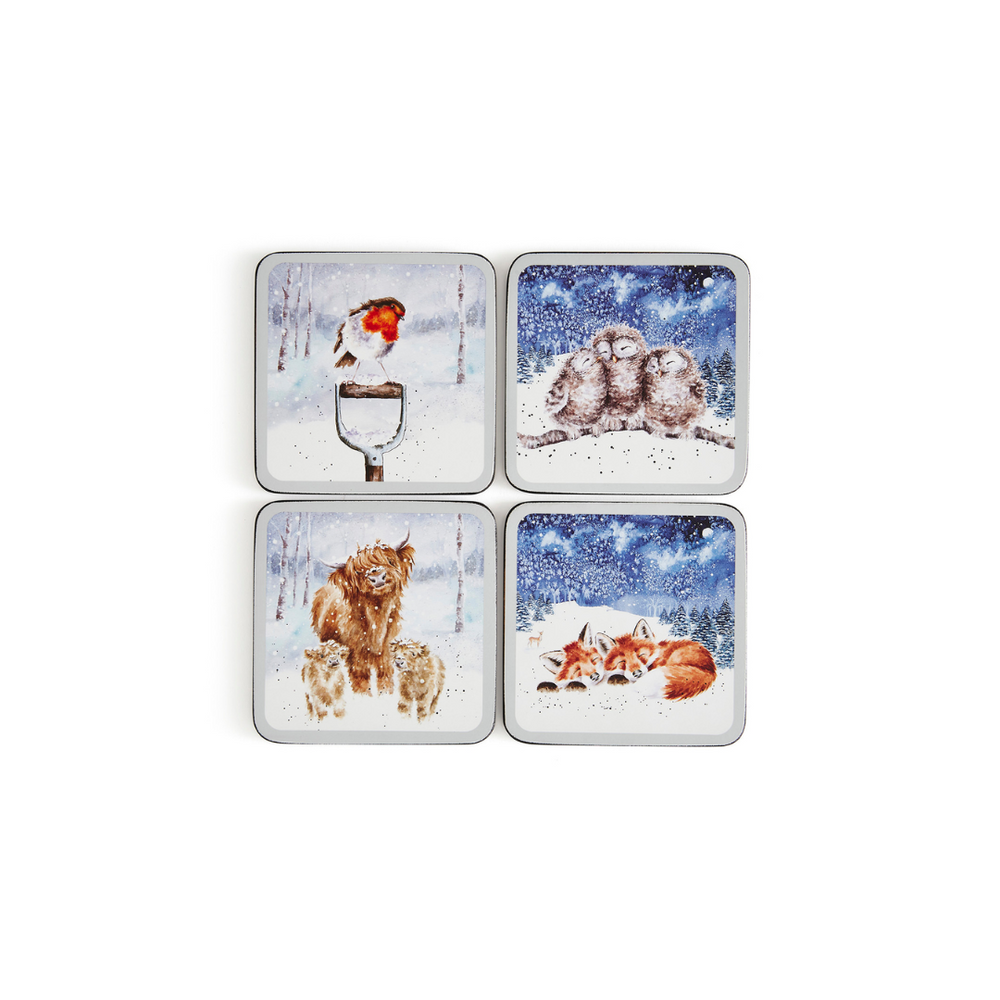 Wrendale Pimpernel 'Winter Skies' Coasters (Set of 4)