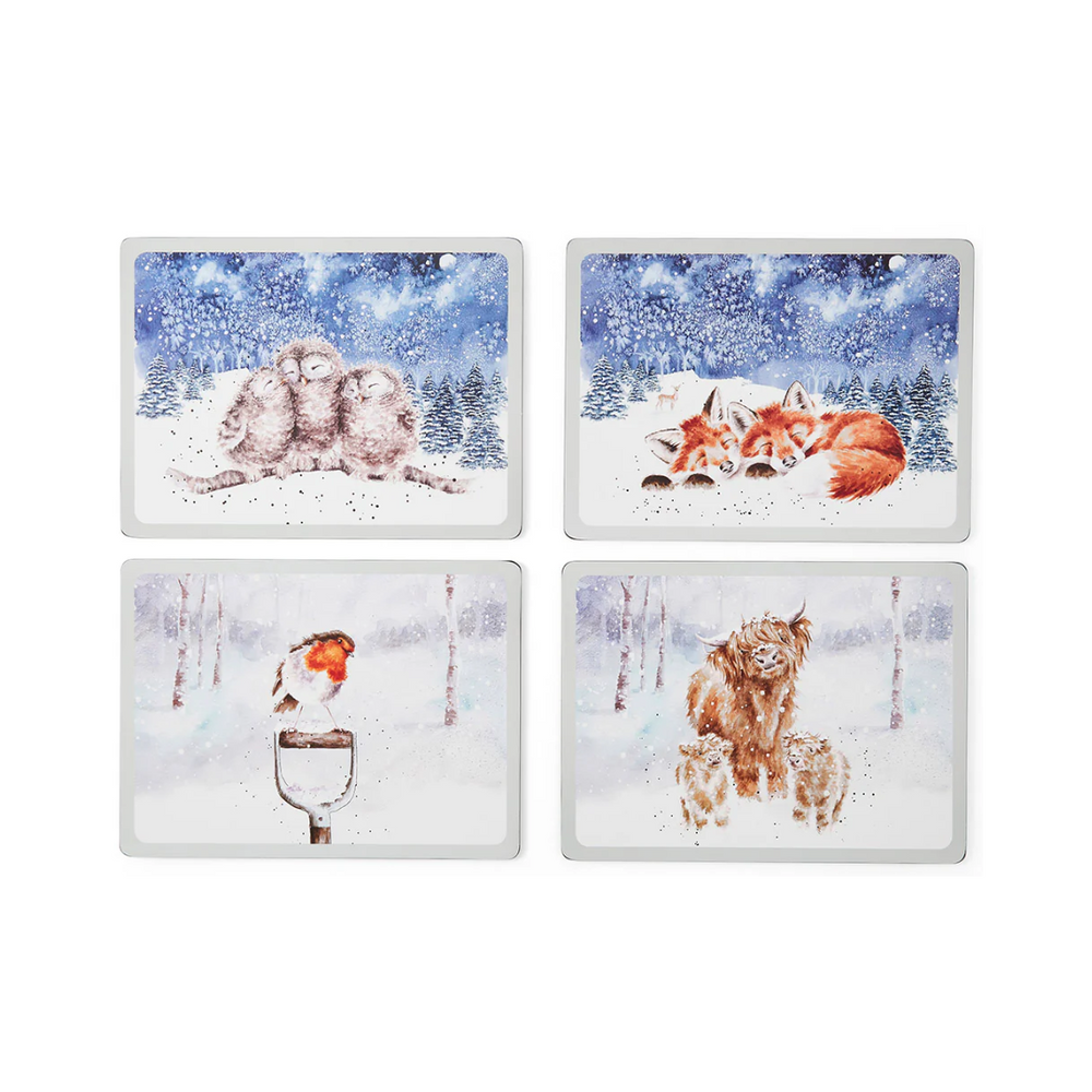 Wrendale Pimpernel 'Winter Skies' Placemats (Set of 4)