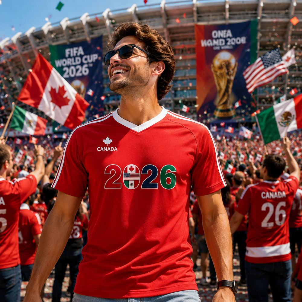 World Cup 2026 Host Countries Jersey Red