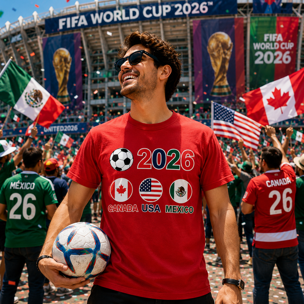 World Cup 2026 Host Countries T-Shirt Red