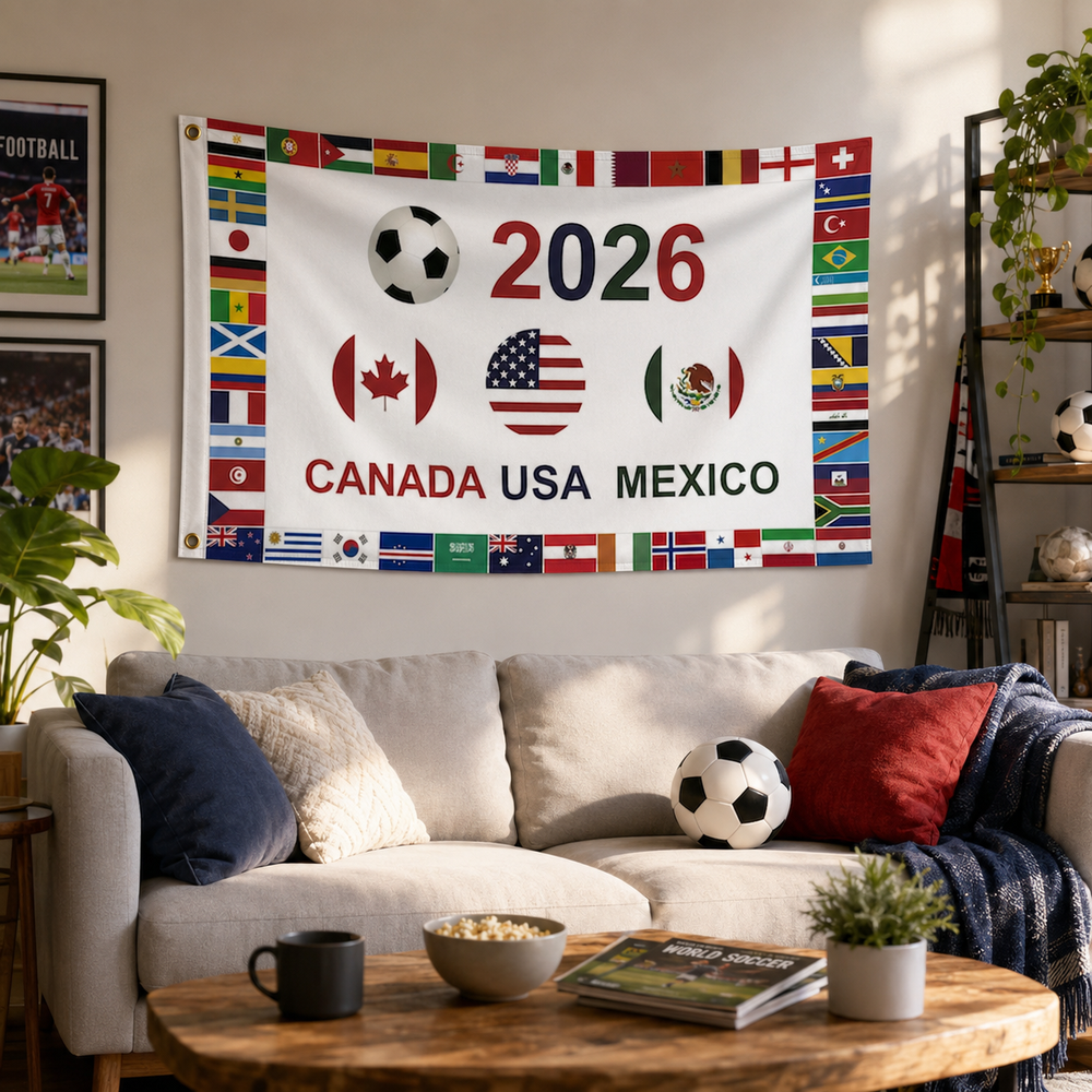 World Cup Soccer 2026 Flag 3' x 5'