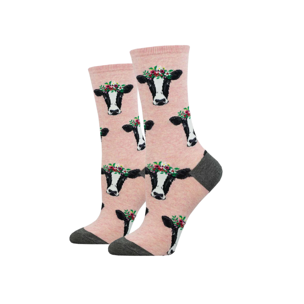 Socksmith Wow Cow - Pink Heather