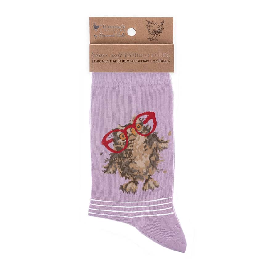 Wrendale ‘Spectacular’ Purple Owl Socks