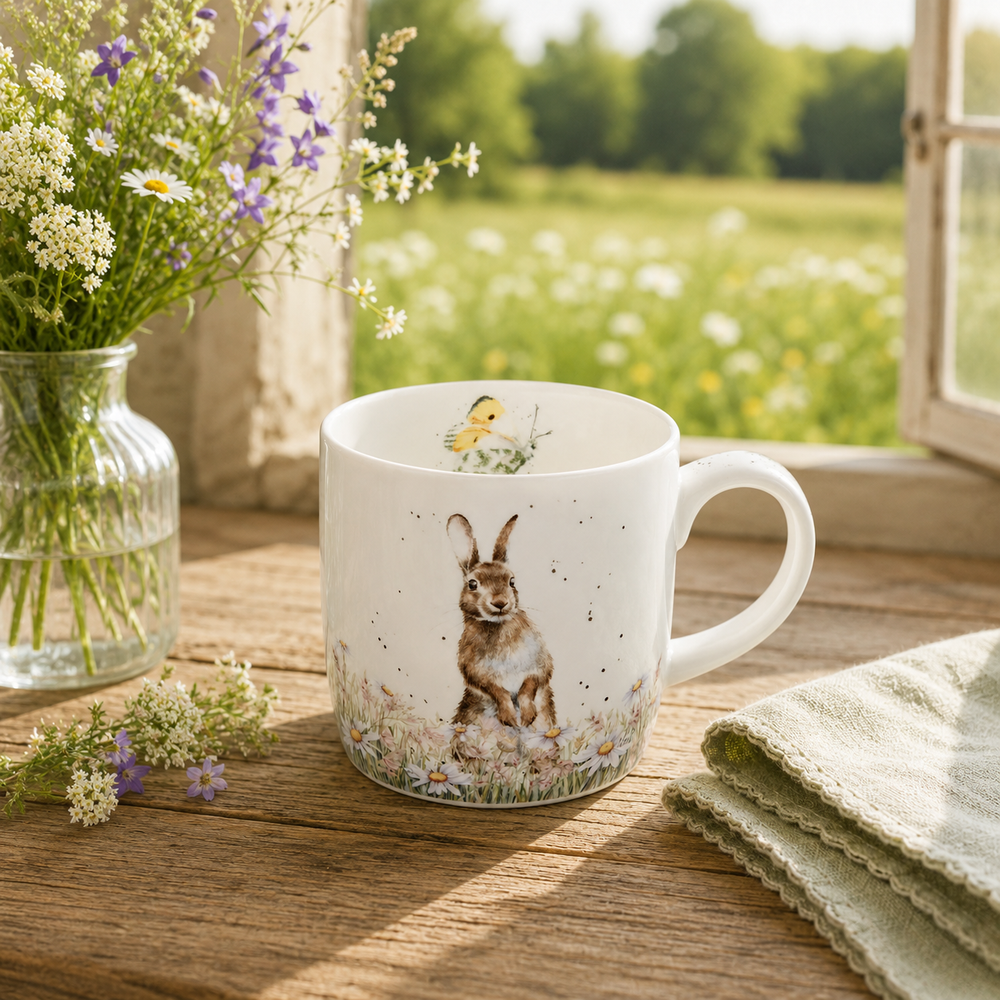 Wrendale 11 oz Mug - Fresh as a Daisy (Hare)