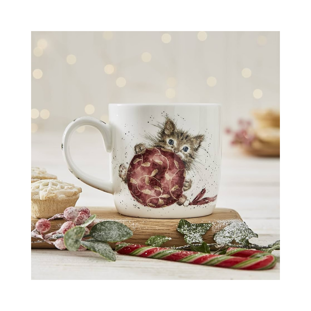 Wrendale Mug & Coaster - Purrfect Christmas