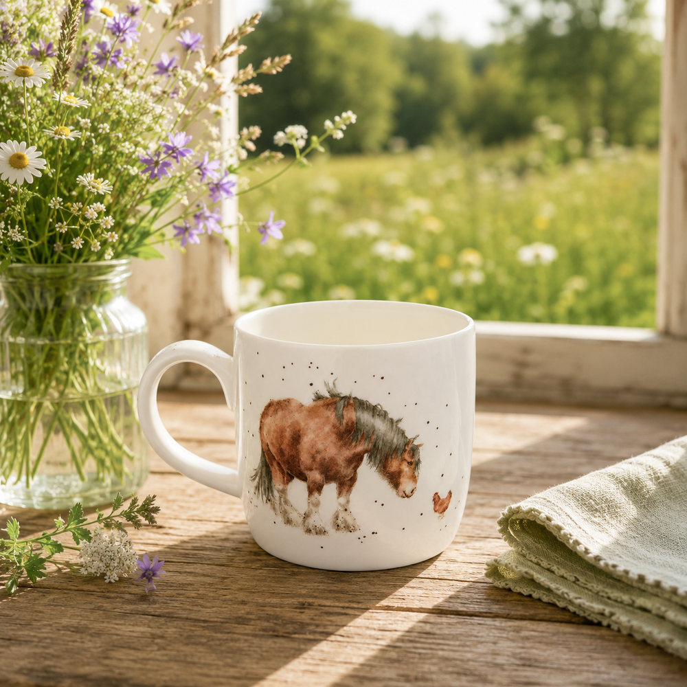 Wrendale 11 oz Mug - Side by Side (Horses)