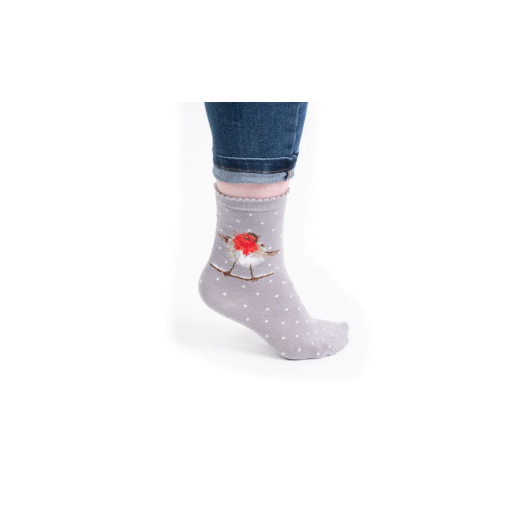 Wrendale Christmas Sock - Jolly Robin