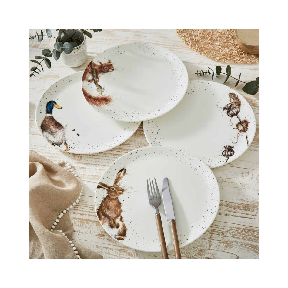 Wrendale Dinnerware Set of 4 Dinner Plates Rob McIntosh