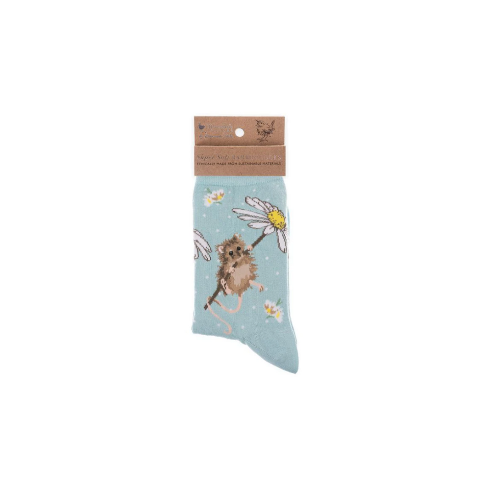 Wrendale Mouse Sock - Oops a Daisy