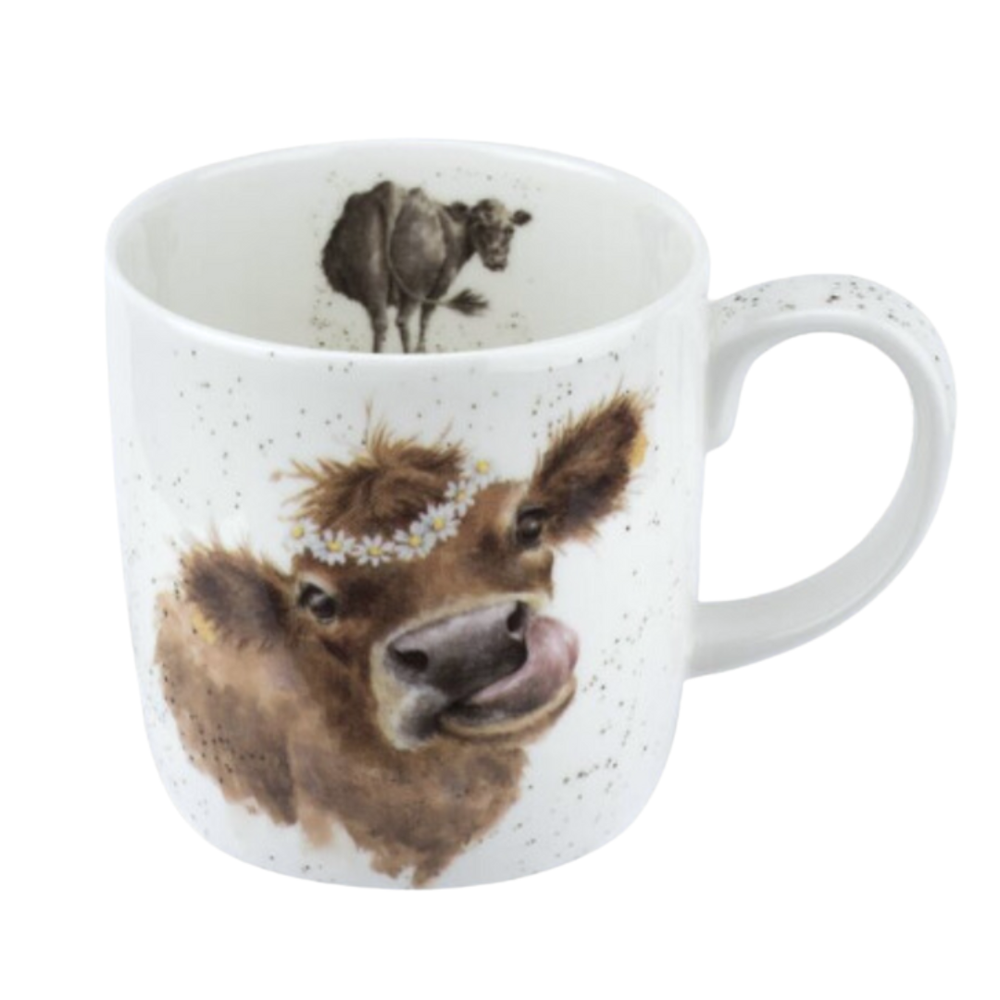 Wrendale 14 oz Mug – Daisy Chain Cow